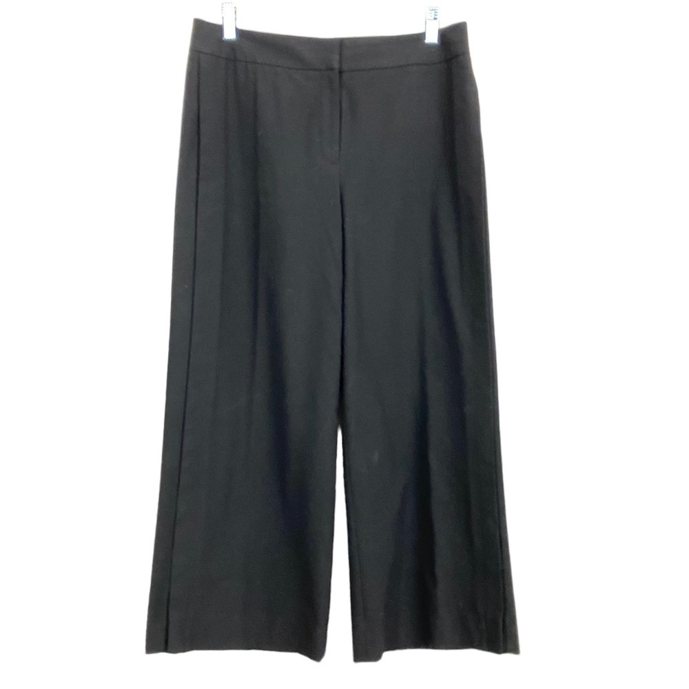 Antonio Melani Black Wide-leg Cropped Pants Slacks Trousers Size 30" Office